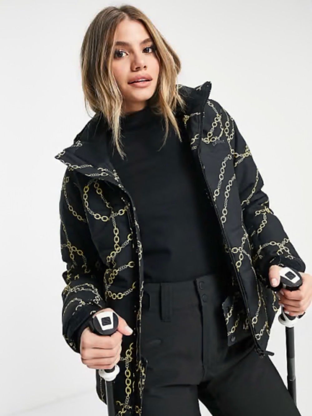 Protest Dallas Jacket Black Gold Women S